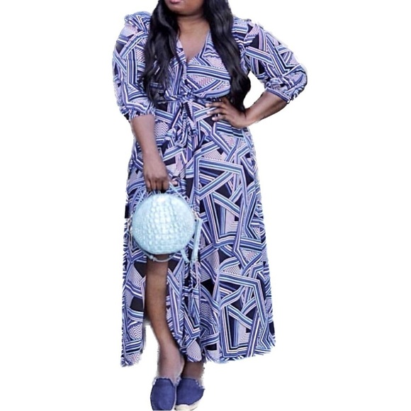 RUE107 New York Wrap Maxi Dress Size 22/24 (M14) - Picture 2 of 6